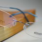 Hingeless Rimless Titanium Eye Glasses B-136 Blue Eyewear