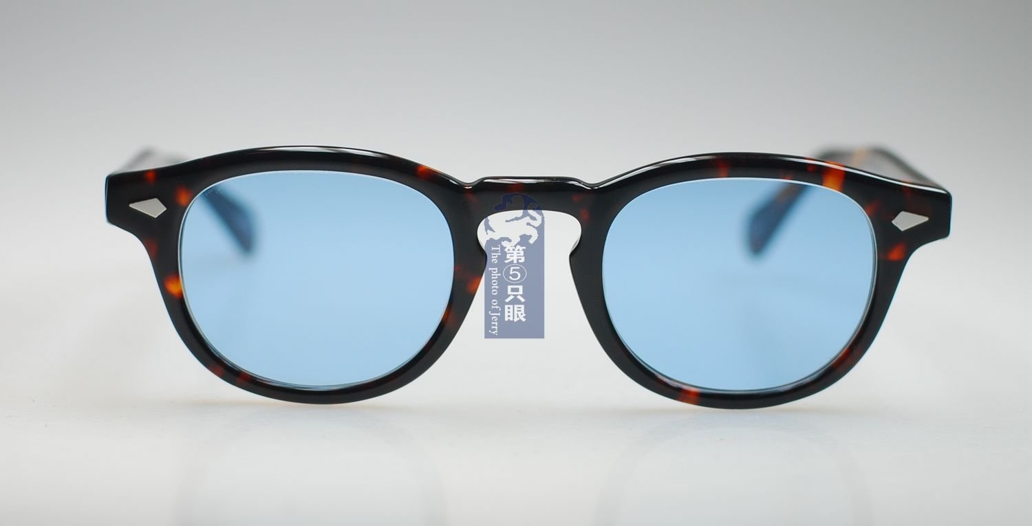 Retro Vintage Johnny Depp Eyeglasses Tortoise M with Blue lens