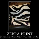 Zebra Animal Print Stripes - Afghan Crochet Graph Pattern Chart