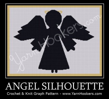Angel Silhouette - Afghan Crochet Graph Pattern Chart