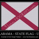 Alabama - State Flag - USA - Afghan Crochet Graph Pattern Chart