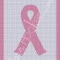 Breast Cancer Pink Ribbon - Afghan Crochet Graph Pattern Chart