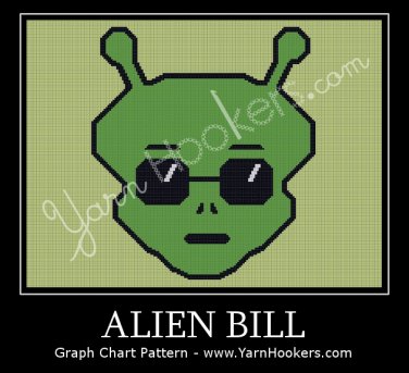 Alien Bill - Afghan Crochet Graph Pattern Chart