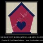 Burgundy Birdhouse - Afghan Crochet Graph Pattern Chart