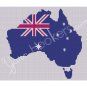 Australian Shape National Flag - Afghan Crochet Graph Pattern Chart