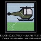 Double Cab Helicopter - Afghan Crochet Graph Pattern Chart