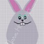 Eggster "Easter" Bunny - Afghan Crochet Graph Pattern Chart