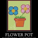 Flower Pot - Afghan Crochet Graph Pattern Chart