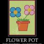 Flower Pot - Afghan Crochet Graph Pattern Chart