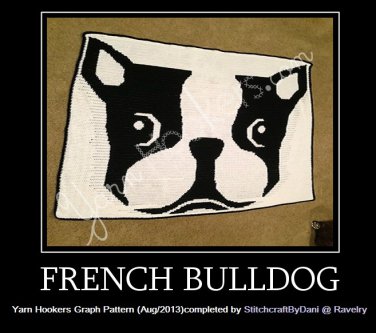 French Bulldog - Afghan Crochet Graph Pattern Chart