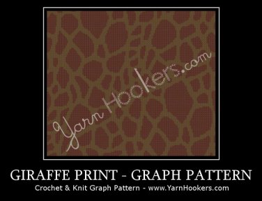 Giraffe Animal Print - Afghan Crochet Graph Pattern Chart