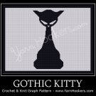 Gothic Kitty - Afghan Crochet Graph Pattern Chart