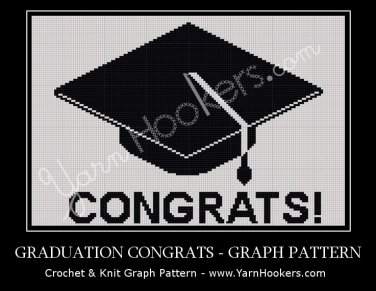 Graduation Congrats - Afghan Crochet Graph Pattern Chart