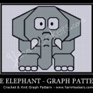 Grey Elephant - Afghan Crochet Graph Pattern Chart