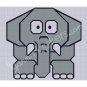 Grey Elephant - Afghan Crochet Graph Pattern Chart