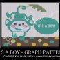 It's a Boy - Afghan Crochet Graph Pattern Chart