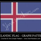 Iceland National Flag - Afghan Crochet Graph Pattern Chart