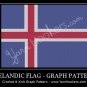 Iceland National Flag - Afghan Crochet Graph Pattern Chart