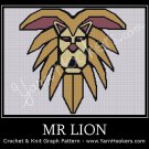 Mr. LION - Afghan Crochet Graph Pattern Chart