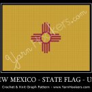 New Mexico - State Flag - USA - Afghan Crochet Graph Pattern Chart