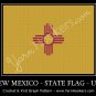 New Mexico - State Flag - USA - Afghan Crochet Graph Pattern Chart