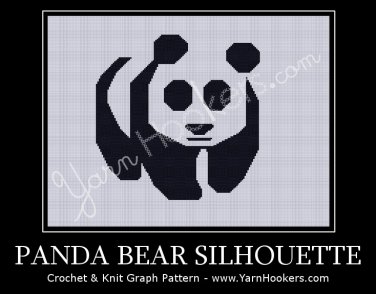 Panda Bear - Afghan Crochet Graph Pattern Chart