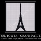 Paris Eiffel Tower - Afghan Crochet Graph Pattern Chart