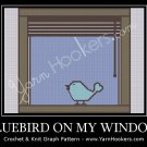 Bluebird on My Window - Afghan Crochet Graph Pattern Chart