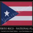 Puerto Rico - National Flag -  Afghan Crochet Graph Pattern Chart