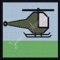 Single Cab Helicopter - Afghan Crochet Graph Pattern Chart