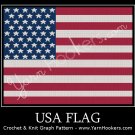 United States of America - USA - Flag - Afghan Crochet Graph Pattern Chart