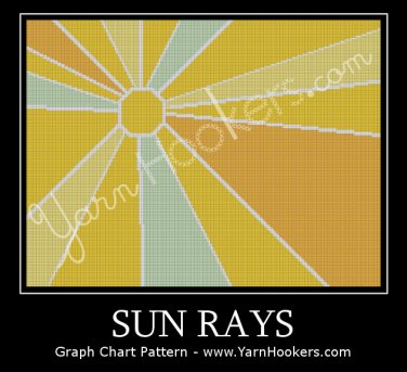 Sun Rays - Afghan Crochet Graph Pattern Chart