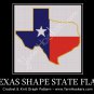 Texas State Shape Flag - Afghan Crochet Graph Pattern Chart