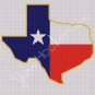 Texas State Shape Flag - Afghan Crochet Graph Pattern Chart