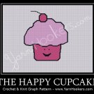The Happy Cupcake - Afghan Crochet Graph Pattern Chart