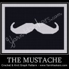 The Mustache - Afghan Crochet Graph Pattern Chart