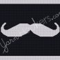 The Mustache - Afghan Crochet Graph Pattern Chart