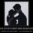 True Love's First Kiss Silhouette - Afghan Crochet Graph Pattern Chart