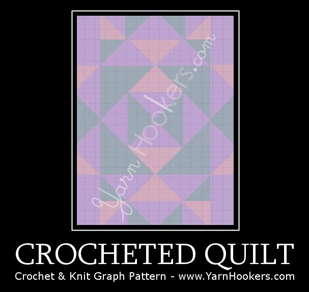 Crocheted Quilt - Afghan Crochet Graph Pattern Chart