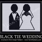 Black Tie Wedding - Afghan Crochet Graph Pattern Chart