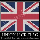 Union Jack - British Flag - UK National Flag -Afghan Crochet Graph Pattern Chart