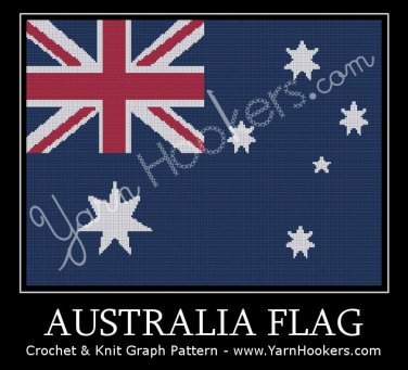 Australia National Flag - Afghan Crochet Graph Pattern Chart