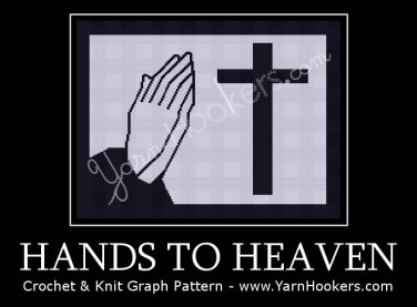 HANDS TO HEAVEN - Afghan Crochet Graph Pattern Chart