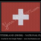 Switzerland (Swiss) National Flag - Afghan Crochet Graph Pattern Chart