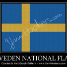 Sweden National Flag - Afghan Crochet Graph Pattern Chart