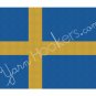 Sweden National Flag - Afghan Crochet Graph Pattern Chart