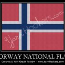 Norway National Flag - Afghan Crochet Graph Pattern Chart