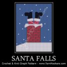 Santa Falls - Christmas - Afghan Crochet Graph Pattern Chart