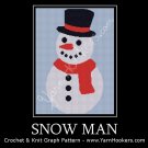 Snow Man - Afghan Crochet Graph Pattern Chart