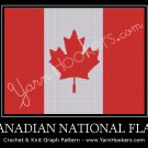 Canadian National Flag - Afghan Crochet Graph Pattern Chart
